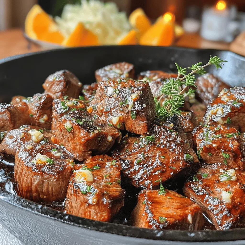 Sizzling Garlic Butter Steak Bites are the perfect dish for any meat lover looking to elevate their dining experience without spending hours in the kitchen. This simple yet flavorful recipe combines tender sirloin steak with a rich garlic butter sauce, creating a mouthwatering meal that is sure to impress. Not only is it quick to prepare, but it also offers a delightful balance of savory and aromatic flavors. Whether you’re serving it as an appetizer, a main course, or a delightful addition to a gathering, this recipe is a must-try for any culinary enthusiast.