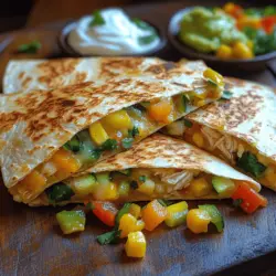Veggie Wonderland Chicken Quesadillas