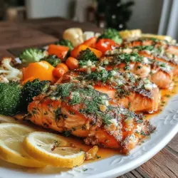 Crispy Garlic Herb Salmon with Roasted Veggies