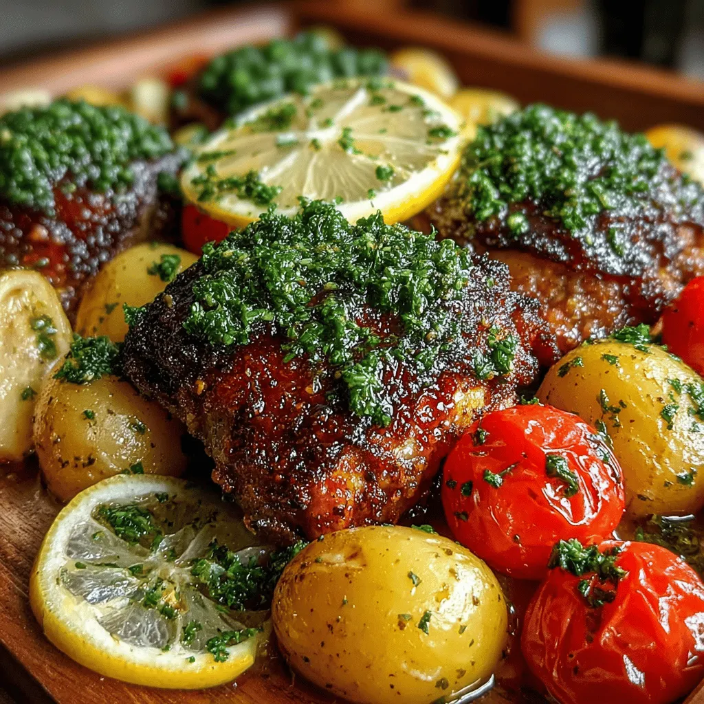 Zesty Sheet Pan Lemon Herb Chicken & Potatoes is a vibrant and flavorful meal that brings a refreshing brightness to your dinner table. The zesty notes of lemon perfectly complement the comforting heartiness of chicken and potatoes, creating a dish that is both satisfying and invigorating. This recipe shines in its simplicity, making it an excellent choice for busy weeknights when you want to enjoy a delicious meal without spending hours in the kitchen. The one-pan approach not only simplifies preparation but also means minimal cleanup, making it ideal for both novice cooks and seasoned chefs alike.