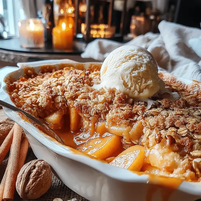 Apple crisp is a beloved classic dessert that warms the heart and delights the senses. With its sweet, tender apples beneath a buttery, crumbly topping, it's the perfect way to enjoy the bounty of fall. There's something undeniably comforting about a warm dessert, especially during the cooler months, making it a favorite among families and friends alike.