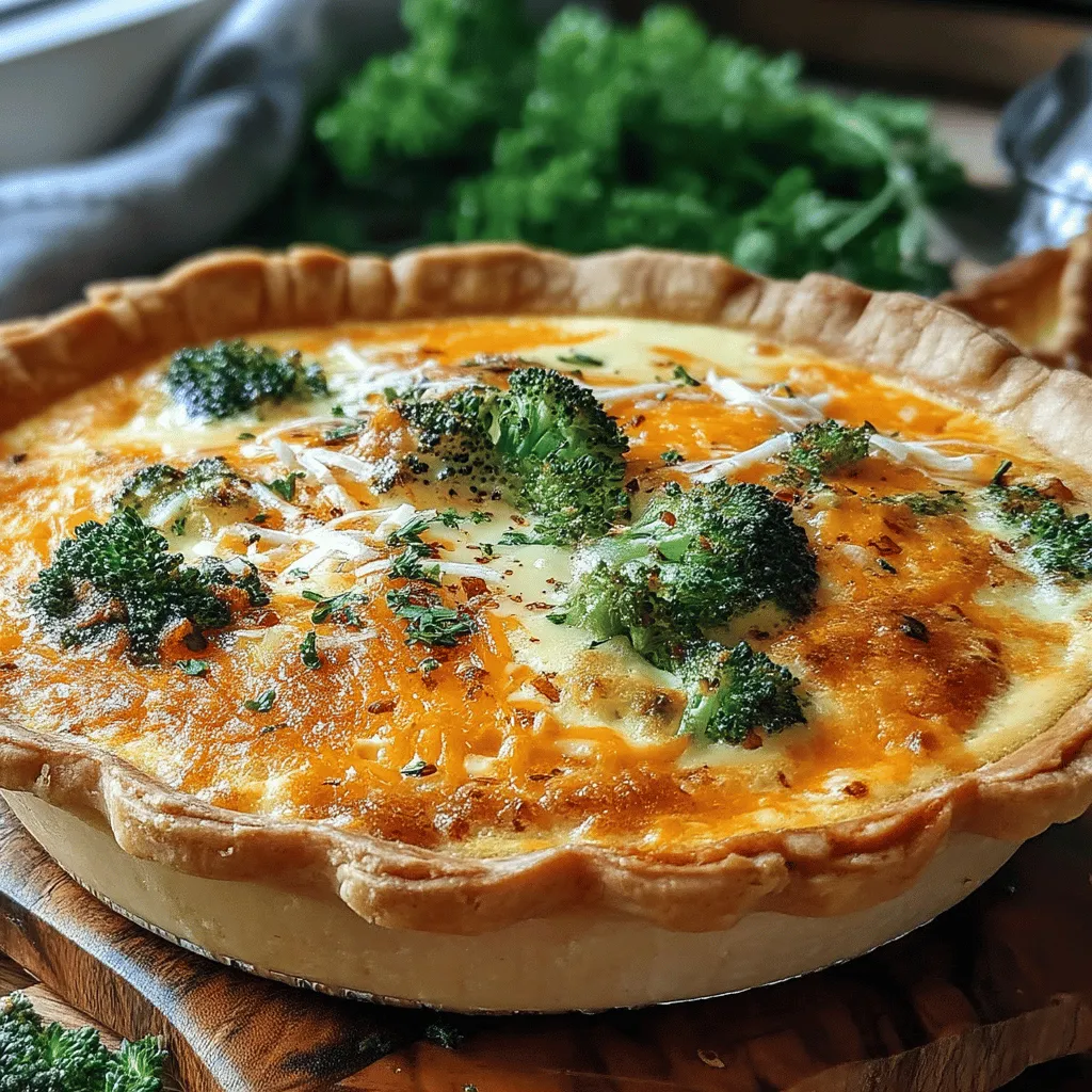 Quiche is a wonderfully versatile dish that can brighten up any meal, whether it's breakfast, brunch, or dinner. This Cheesy Broccoli Bliss Quiche is a perfect example, combining the freshness of broccoli with the rich, creamy goodness of cheese. It’s an ideal choice for vegetarians and cheese enthusiasts alike, offering a delicious way to incorporate vegetables into your diet.
