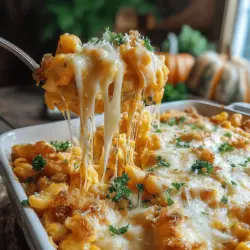 Cheesy Pumpkin Spice Mac and Cheese Bake