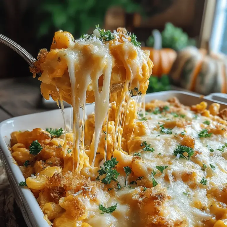 This Cheesy Pumpkin Spice Mac and Cheese Bake is the ultimate comfort food, combining the creamy richness of traditional mac and cheese with the warm, inviting flavors of pumpkin and spices. Perfect for cozy family dinners or festive gatherings, this dish offers a unique twist on a classic favorite and is sure to please both kids and adults alike. In this article, we will delve into the ingredients, preparation steps, nutritional benefits, and variations of this delightful recipe to help you create a memorable meal.