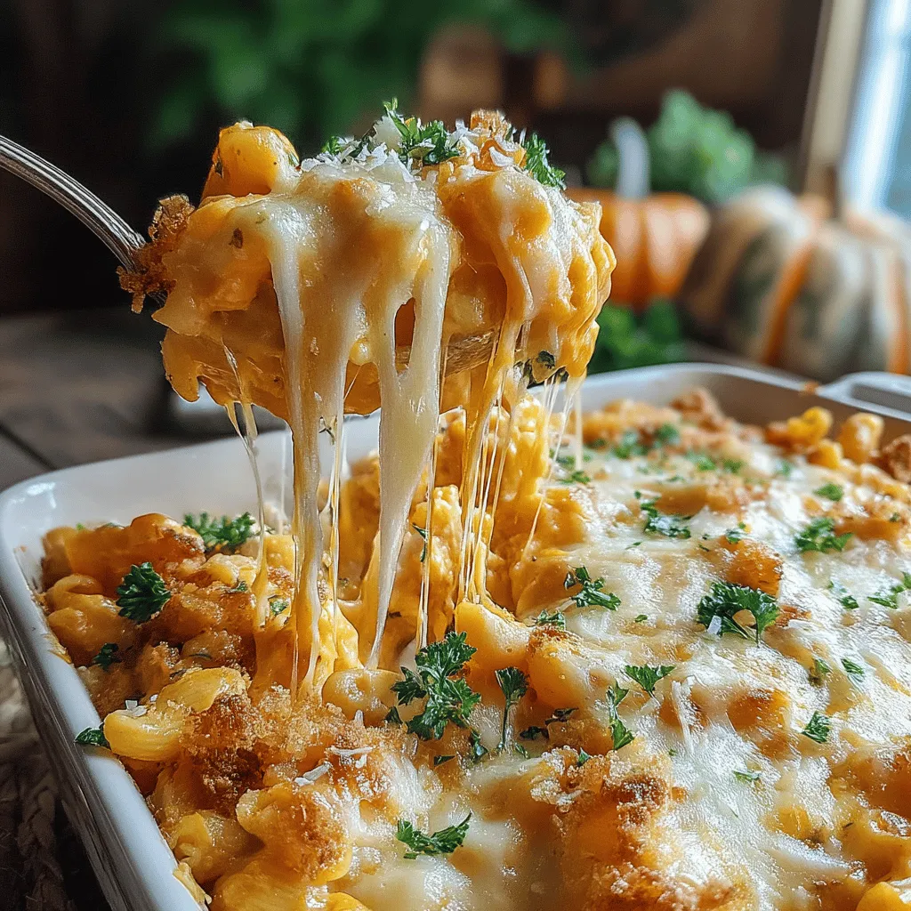 Cheesy Pumpkin Spice Mac and Cheese Bake