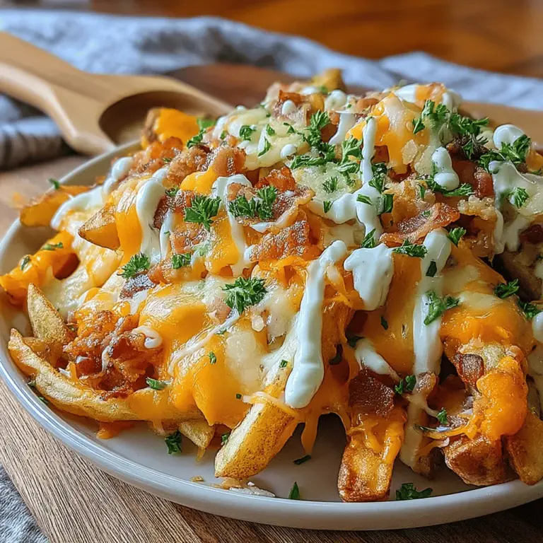 Loaded Loaded Garlic Fries Fantasia is a mouthwatering dish that will elevate your snacking experience to new heights. This indulgent recipe combines crispy golden fries with a rich blend of garlic and seasonings, creating a flavor explosion that’s hard to resist. Perfect for sharing at gatherings or enjoying on your own, these fries are sure to become a favorite.