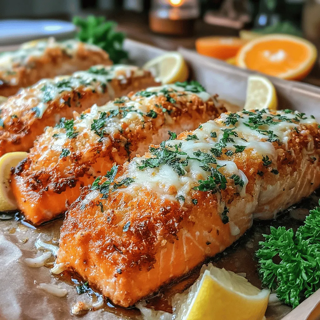 Herb Garlic Parmesan Crusted Salmon is a delightful dish that beautifully marries flavor and nutrition. This easy-to-make meal not only pleases the palate but also serves as a healthy option for any occasion, whether it's a family dinner or a special celebration. The combination of fresh herbs, aromatic garlic, and rich Parmesan cheese creates a crust that elevates the salmon to a whole new level of deliciousness.