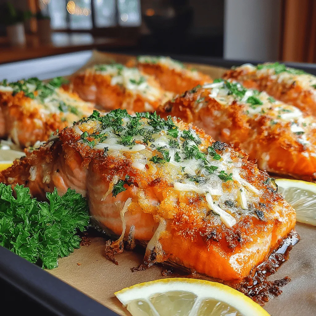 Herb Garlic Parmesan Crusted Salmon
