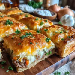 Hearty Beef Pot Pie Squares