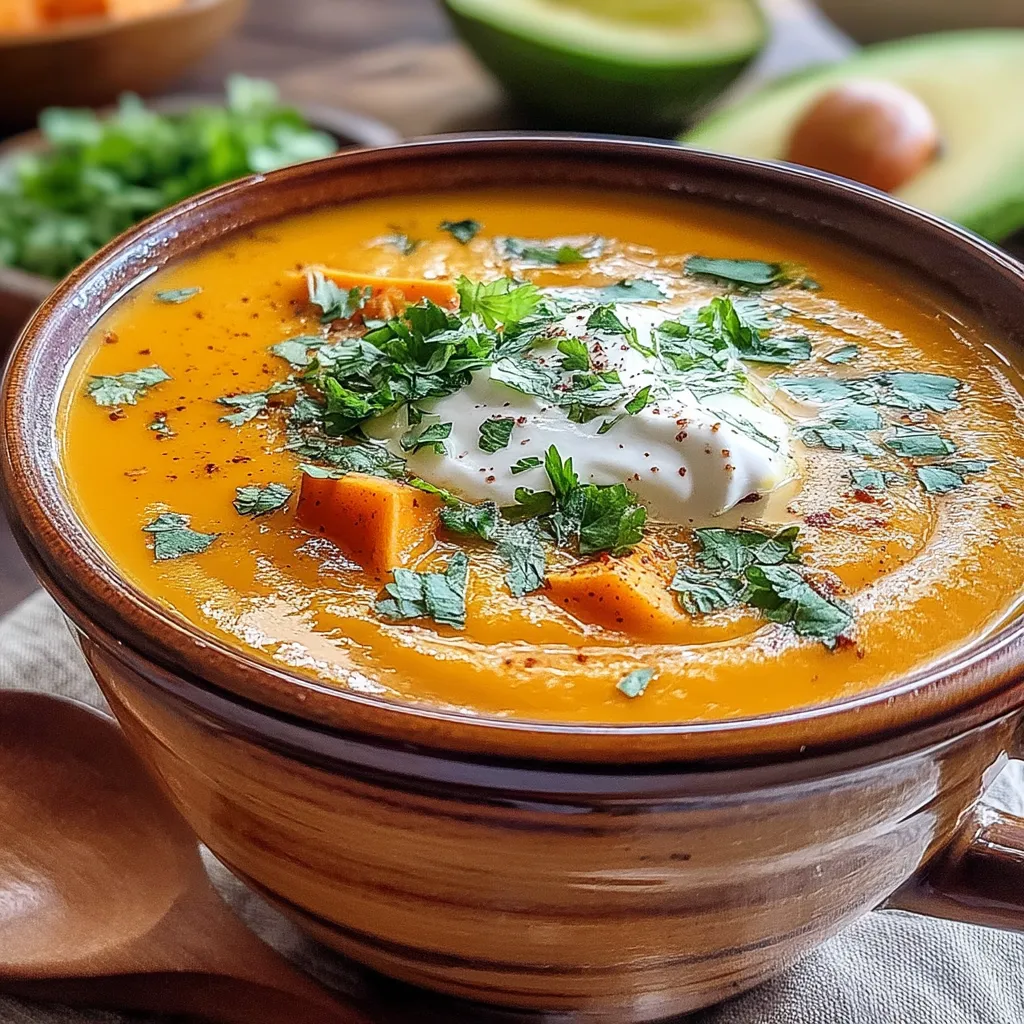 As the chill of autumn settles in, there's nothing quite like a warm bowl of soup to comfort the soul. This Cozy Smoky Chipotle Sweet Potato Soup is the perfect dish to warm you up during those colder months. With its creamy texture and smoky undertones, this recipe combines the natural sweetness of sweet potatoes with the heat of chipotle peppers, creating a delightful harmony of flavors that is both satisfying and nourishing.