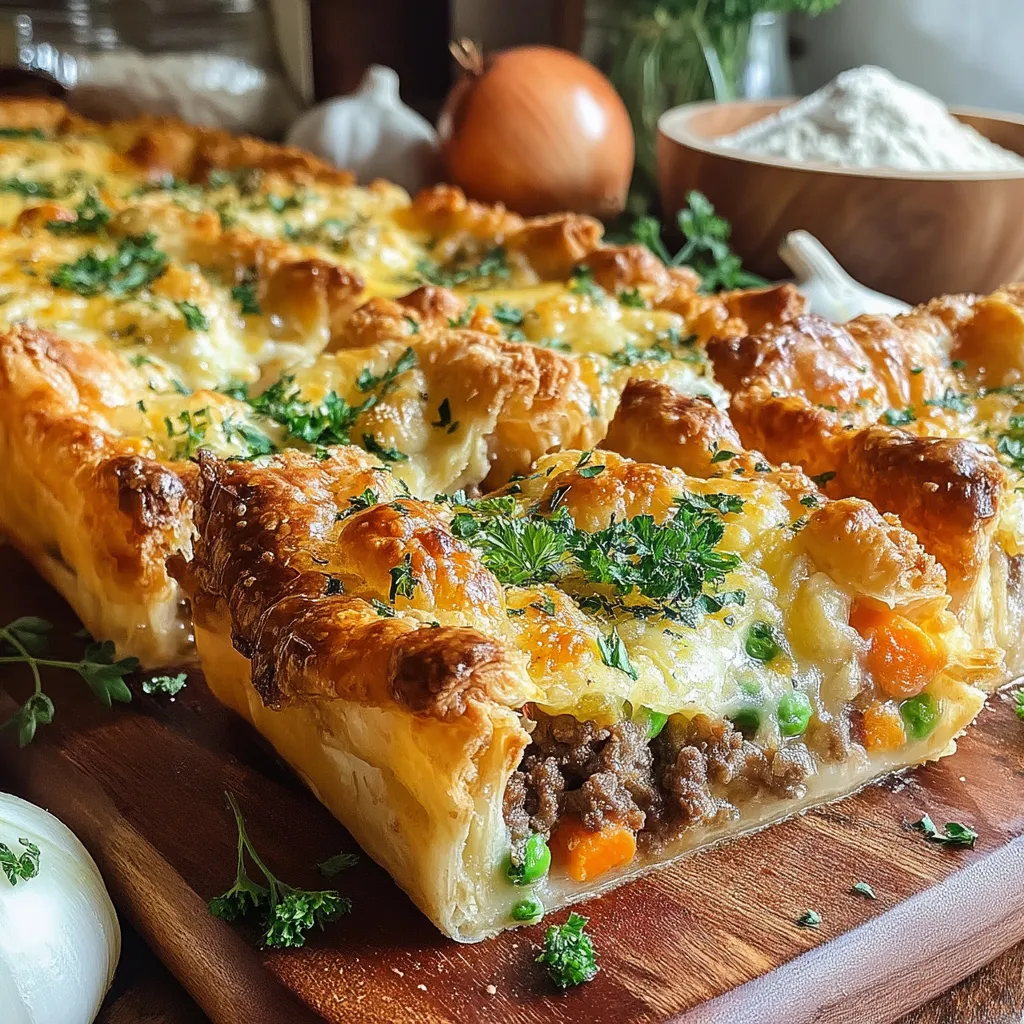 Pot pies are the epitome of comfort food, offering a warm and hearty meal that warms both body and soul. Their flaky crust envelops a rich filling that brings together a medley of flavors, making them a favorite across generations. In this recipe, we’ll explore how to make Hearty Beef Pot Pie Squares, a simpler twist on the classic dish that’s perfect for busy weeknights or family gatherings.