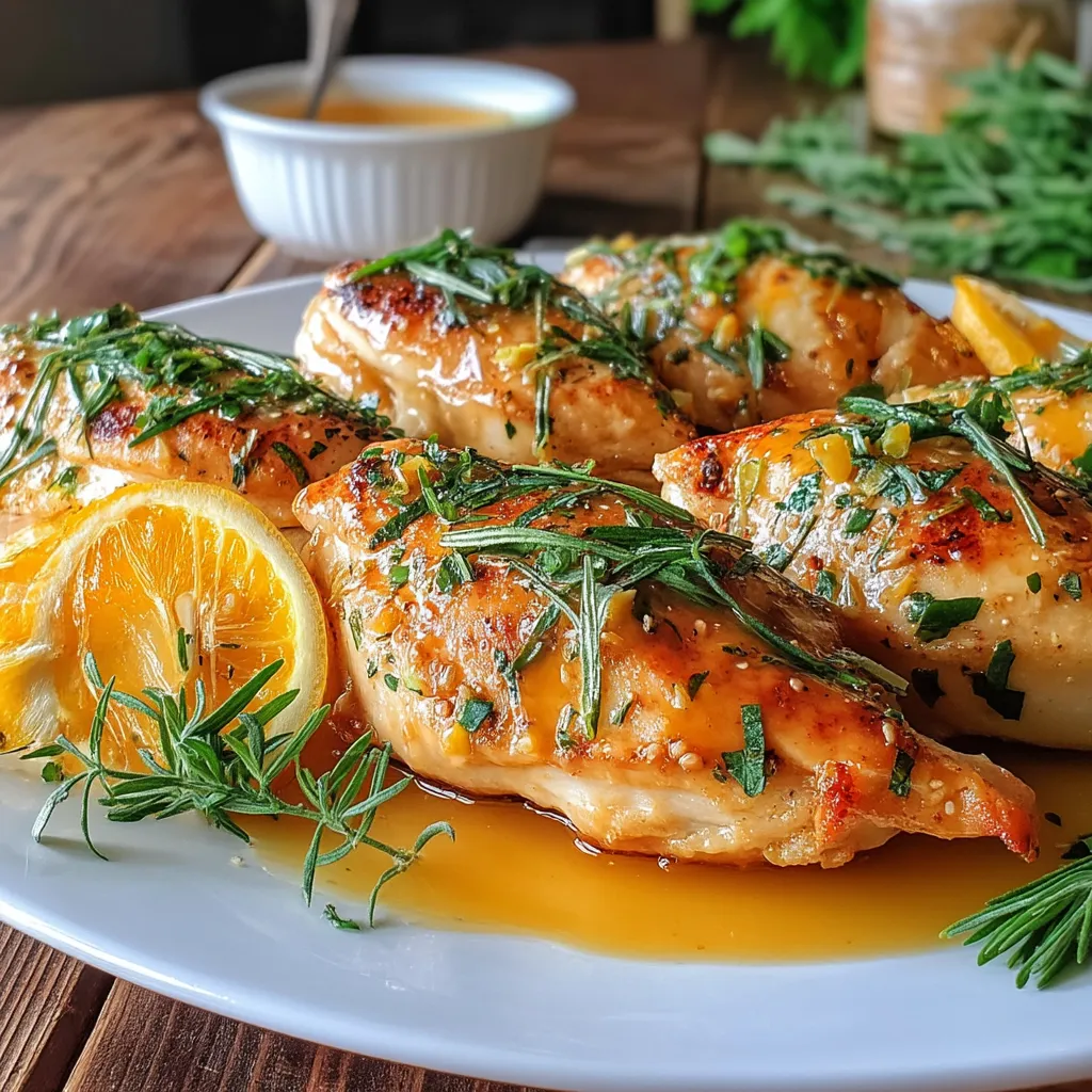 If you're looking for a dish that brings a burst of flavor to your dinner table, look no further than Zesty Citrus Delight: Quick Lemon Tarragon Chicken Breasts. This recipe seamlessly combines the bright, tangy notes of lemon with the aromatic freshness of tarragon, creating a delightful experience for your palate. It's perfect for those who appreciate the invigorating flavors that citrus and herbs can bring to a meal.